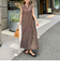 ウォッシャブルフィブリルサテンノースリシャツワンピース