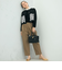 レース付きクルーネックカーディガン