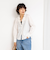 Vネックタックギャザーパーツブラウス