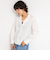Vネックタックギャザーパーツブラウス