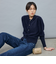 FOXカシミヤボックス袖2WAYカーディガン