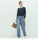 襟レース2WAYプルオーバーニット