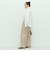 ウォッシャブルサテンワイドパンツ