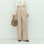 ウォッシャブルサテンワイドパンツ