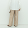 ウォッシャブルサテンワイドパンツ