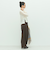 《セットアップ対応》ウォッシャブルウール調セミワイドパンツ