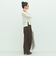 《セットアップ対応》ウォッシャブルウール調セミワイドパンツ