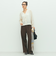 《セットアップ対応》ウォッシャブルウール調セミワイドパンツ