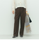 《セットアップ対応》ウォッシャブルウール調セミワイドパンツ