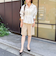 《セットアップ対応》ウォッシャブルウール調ストレッチハーフパンツ