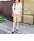 《セットアップ対応》ウォッシャブルウール調ストレッチハーフパンツ