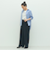 ウォッシャブルバックサテンジョーゼットワイドパンツ