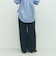 ウォッシャブルバックサテンジョーゼットワイドパンツ