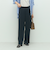 ウォッシャブルバックサテンジョーゼットワイドパンツ