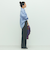 《セットアップ対応》ウォッシャブルソフトシャンブレーセミフレアパンツ
