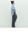 《セットアップ対応》ウォッシャブルソフトシャンブレーセミフレアパンツ