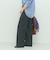 《セットアップ対応》ウォッシャブルソフトシャンブレーセミフレアパンツ