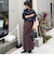 《セットアップ対応》フェイクスエードハイウエストタイトスカート