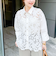 レース×ポプリンシャツ