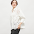 レース×ポプリンシャツ