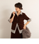 【MAQWEL/マクウェル】ウォッシャブルベロア半袖シャツ