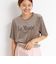 シアートリコットベロアプリントTシャツ