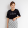 シアートリコットベロアプリントTシャツ