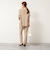 《セットアップ対応》ウォッシャブルストレッチギャババックスリットパンツ
