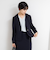 《セットアップ対応》ウォッシャブルカットジョーゼットノーカラージャケット