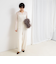 【WEB限定カラーあり】カシミヤ混ガーゼ風リブクルーネックミディ丈カーディガン