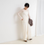 【WEB限定カラーあり】カシミヤ混ガーゼ風リブクルーネックミディ丈カーディガン
