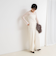 【WEB限定カラーあり】カシミヤ混ガーゼ風リブクルーネックミディ丈カーディガン