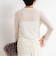 【WEB限定カラーあり】カシミヤ混ガーゼ風リブクルーネックミディ丈カーディガン