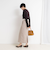 【WEB限定カラーあり】カシミヤ混ガーゼ風リブクルーネックミディ丈カーディガン