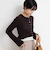 【WEB限定カラーあり】カシミヤ混ガーゼ風リブクルーネックミディ丈カーディガン