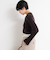 【WEB限定カラーあり】カシミヤ混ガーゼ風リブクルーネックミディ丈カーディガン