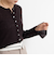 【WEB限定カラーあり】カシミヤ混ガーゼ風リブクルーネックミディ丈カーディガン