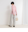 【WEB限定カラーあり】カシミヤ混ガーゼ風リブクルーネックミディ丈カーディガン