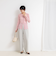 【WEB限定カラーあり】カシミヤ混ガーゼ風リブクルーネックミディ丈カーディガン