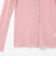 【WEB限定カラーあり】カシミヤ混ガーゼ風リブクルーネックミディ丈カーディガン