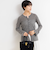 【WEB限定カラーあり】カシミヤ混ガーゼ風リブクルーネックミディ丈カーディガン