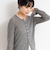 【WEB限定カラーあり】カシミヤ混ガーゼ風リブクルーネックミディ丈カーディガン