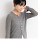 【WEB限定カラーあり】カシミヤ混ガーゼ風リブクルーネックミディ丈カーディガン