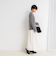 【WEB限定カラーあり】カシミヤ混ガーゼ風リブクルーネックミディ丈カーディガン