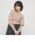 《手洗い可能》リブパフスリーブプルオーバーニット