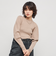 《手洗い可能》リブパフスリーブプルオーバーニット