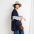 バイカラー強縮ニットショール