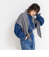 《手洗い可能》カシミヤ混三角ストール