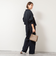 【一部WEB限定色アイテム】ウォッシャブルウエストゴムセミワイドパンツ