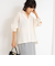 《セットアップ対応》ウォッシャブルダブルサテンスキッパーブラウス